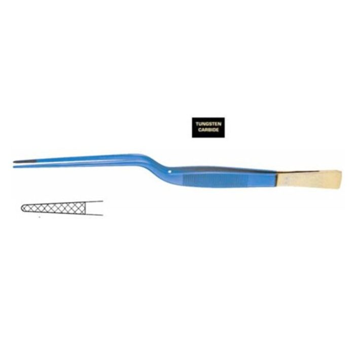 Cushing Bayonet Insulated Forceps – Tungsten Carbide - Image 1